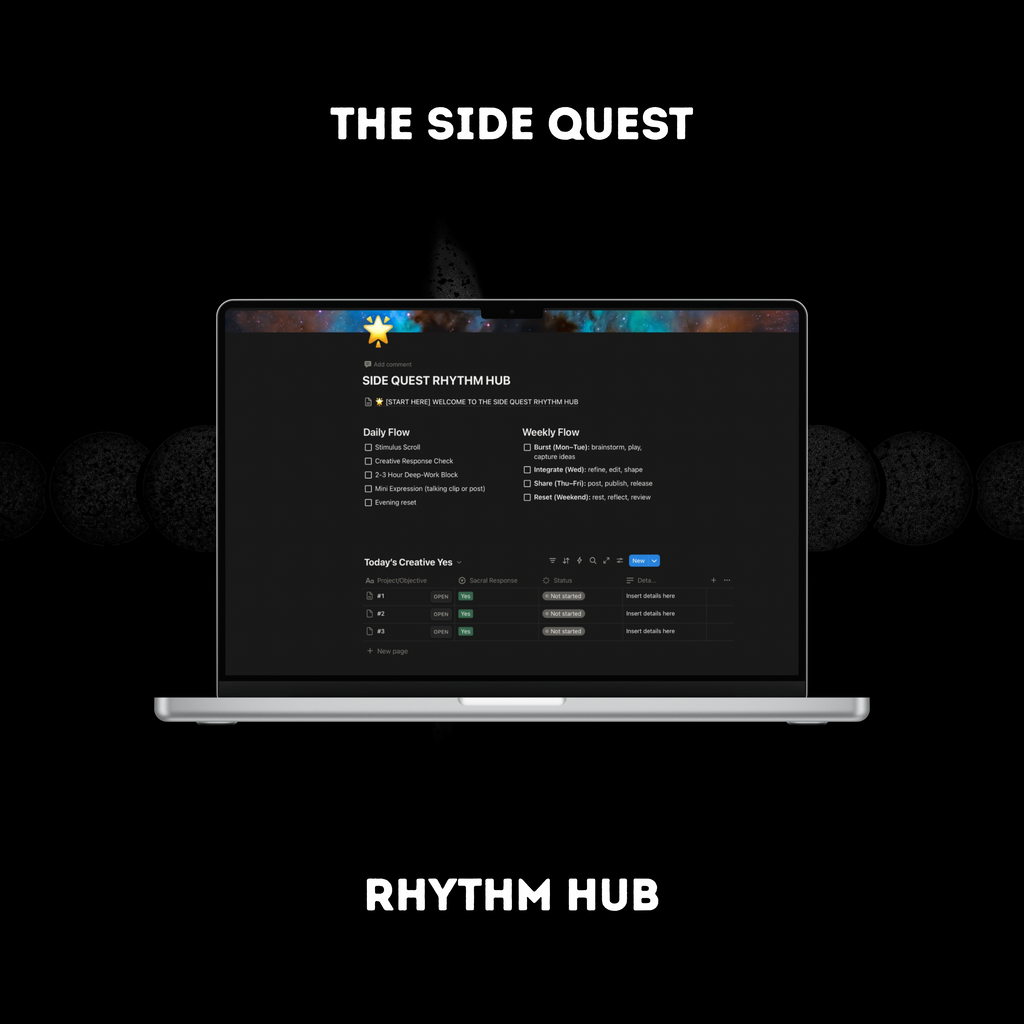 The Side Quest Rhythm Hub - Notion