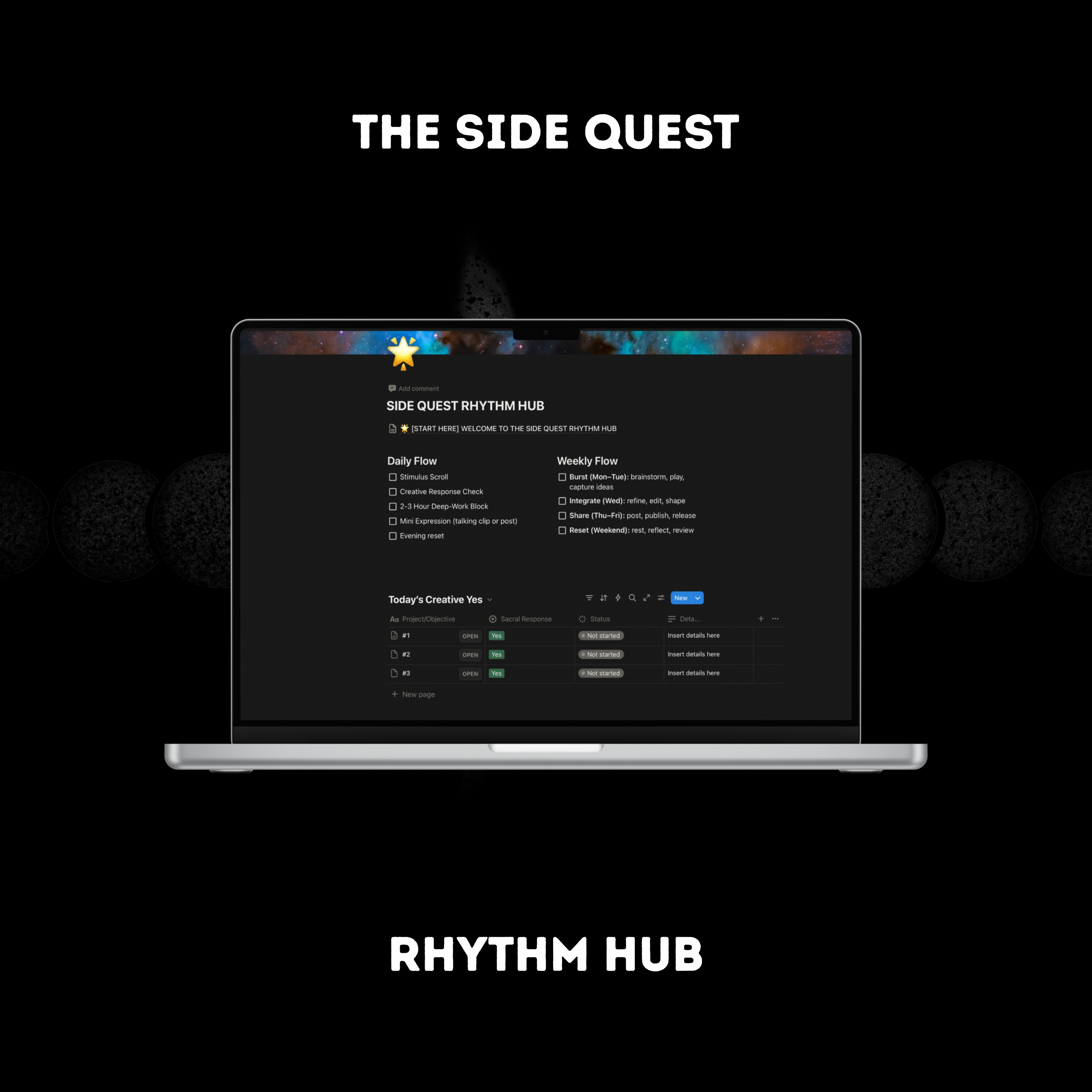 The Side Quest Rhythm Hub - Notion
